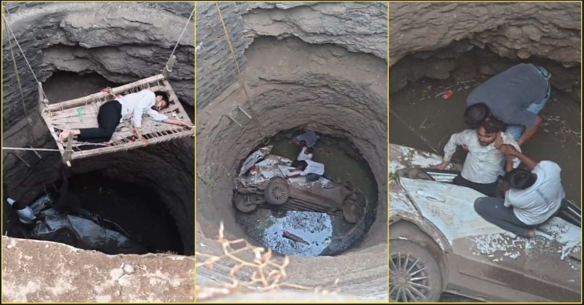 betul car falls into well