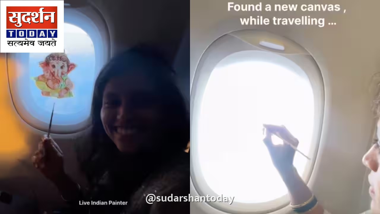 फ्लाइट में गणेश पेंटिंग का वीडियो वायरल: कलाकार मिताली सालुंके ने बताई सच्चाई